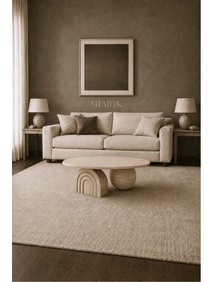 Miarik Design Mermer ve Ahşap Florence Orta Sehpa