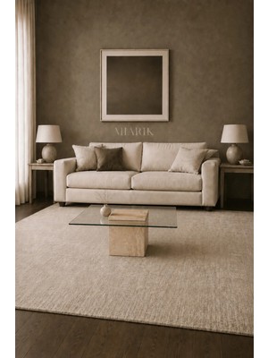 Miarik Design Mermer Küp Camlı Orta Sehpa