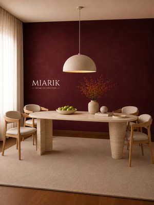 Miarik Design Datın Traverten Yemek Masası