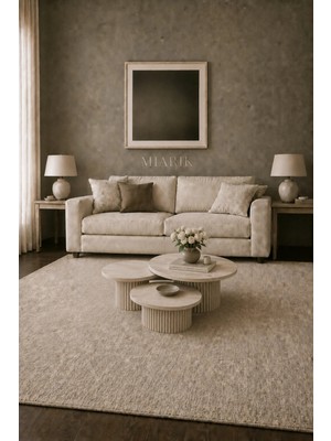 Miarik Design Ivondak - Traverten 3lu Orta Sehpa