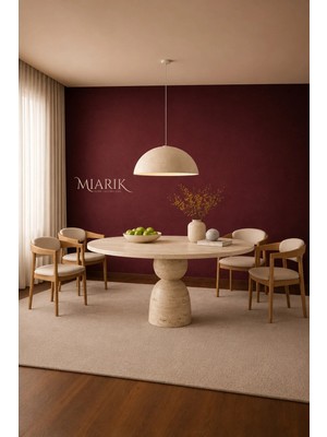 Miarik Design Traverten Theo Mermer Yemek Masası