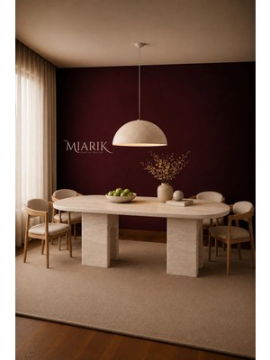 Miarik Design Foteinos - Tasarım Mermer U Ayak Yemek Masası