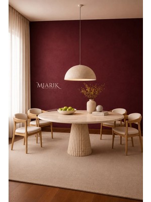 Miarik Design Traverten Savana Mermer Yemek Masası