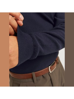 Jack & Jones Erkek Regular Fit Triko Polo Kazak - Sandri