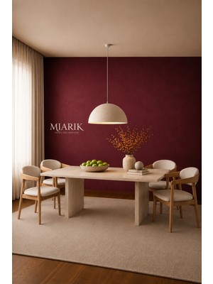 Miarik Design Dudat Traverten Mermer Yemek Masası