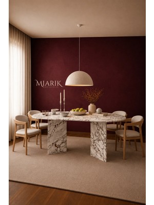 Miarik Design Menvayk- Menekşe Mermer Yemek Masası