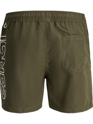Jack & Jones Erkek Logo Baskili Regular Fit Deniz Sortu - Aruba
