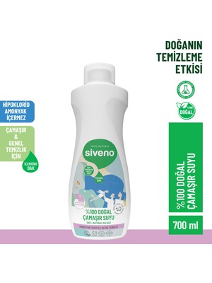 Siveno %100 Doğal Çamaşır Suyu Bitkisel Lavanta Çay Ağacı Tüm Yüzey ve Kumaşlarda 700 ml