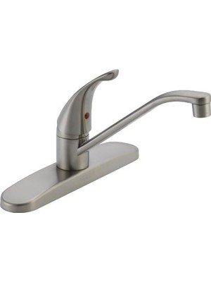 Vuralsin38 Tek Saplı Mutfak Lavabo Bataryası, Paslanmaz P110LF-SS
