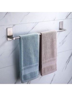Zift Unique Paslanmaz Çelik Havlu Askılığı Yapışkanlı Sistem Modern Tasarım Banyo Aksesuarı