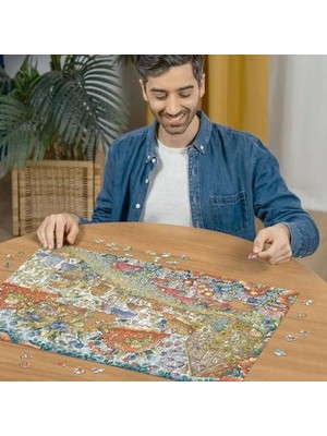 Vuralsin38 , 1000P Puzzle Çiçekli Mantar Evler, Yetişkin Puzzle