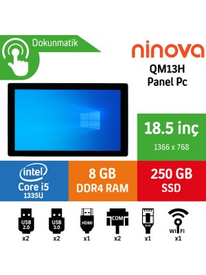 Ninova QM10H Intel Core I5 1335U 8gb 256GB SSD Freedos 18.5" End