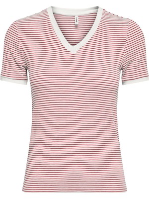 Only Onltine S/s V-Neck Reg Top Jrs Kadın T-Shirt 15368366