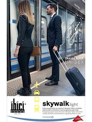 Vuralsin38 Skywalk Light Gümüş Iyonlu Dize Kadar Dinlendirici Çorap