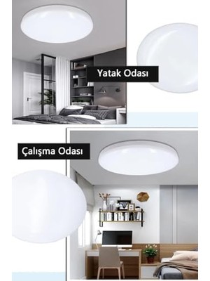 Vuralsin38 LED Plafonyer 24W IP44 Sarı Işık