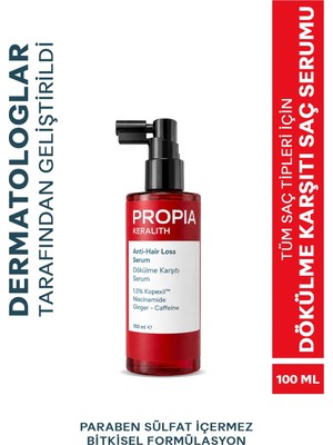 Propia Keralith Saç Dökülmesine Karşı Serum 100 ml | 1.5% Kopexil™ Dökülme Karşıtı Durulanmayan Saç Bakım Serumu