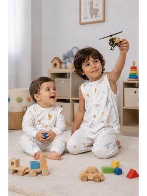 Çıkarılabilir Kollu Fermuarlı Uyku Tulumu 1-8 Yaş Pazen 4 Mevsim 2701