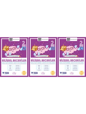 Pat Bilişsel  Beceriler Geliştirme Aktiviteleri 2.Sınıf Seti (A-B-C) 3 Kitap