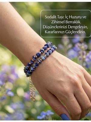 Sodalit Doğal Taş Bileklik