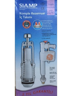 Siamp 22 / 93 Basmalı İç Takım Rezervuar %100 Yerli Üretim Kolay Montaj