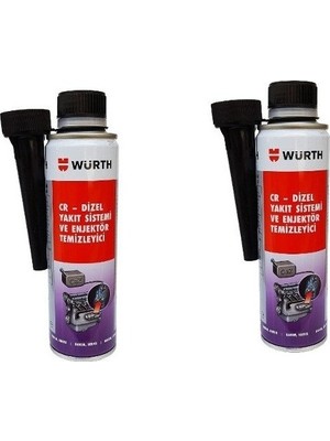 Würth 2’li Dizel Enjektör Temizleyici Seti 300 ml Yakıt Katkıları ile Etkili Temizlik