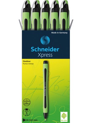 Schneider Xpress Siyah 0,8 Mm Fiber Uçlu Kalem 10'lu Kutu Ergonomik Yazım İçin İdeal