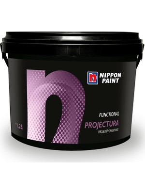 Nippon Paint Projectura Projeksiyon Boyası 1,25 lt Mat Görünümlü Su Bazlı Silikon Katkılı