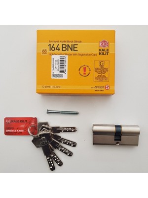 Kale 164 Bne 68 mm Emniyet Kartlı Bilyalı Silindir Paslanmaz Çelik Gövde ile Yüksek Güvenlik