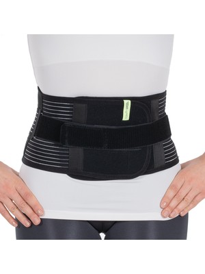 Wingmed Lumbostad Sport Korse Siyah Nefes Alabilir Kumaş ile Ortopedik Destek 70-90CMBEL