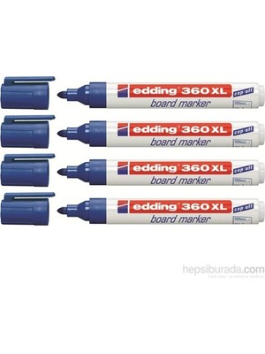 Edding 360XL Beyaz Tahta Kalemi 4'lü Mavi Set Yazı Tahtası İçin Pratik Kullanım