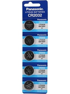 Panasonic CR2032 Düğme Pil 5 Adet 3 V Tek Kullanımlık Lityum Pil Yüksek Performans