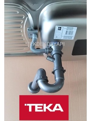 Teka TEKDEKOR EBM 45 İNFANT OD Evye Sifon Takımı 6 cm Delik Çapı ile Uyumlu
