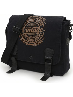 Mandosi Unisex Vintage Postacı Çantası Laptop Evrak ve Okul Omuz Çantası - 8045
