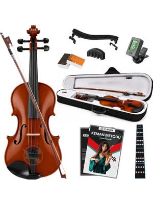 Fourtune Dante VL-200SBR Parlak 4/4 Akustik Keman Seti (Tam Boy)