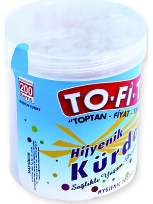 To-Fi-Ta Hijyenik  Jelatinli Kürdan 200'LÜ Renkli Seçenekler ile Türkiye Menşeli Kalite