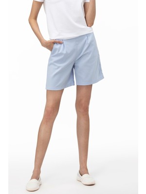 Lacoste Women's Cotton Shorts Kadın Cepli Şort Açık Mavi