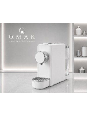 Omak Kapsül Kahve Makinası SV837 WSBEYAZ-GÜMÜŞ