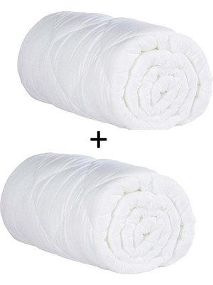 Özdilek 1 Alana 1 Bedava Tek Kişilik Yorgan 155 x 215 cm Beyaz Antibakteriyel Mikrofiber