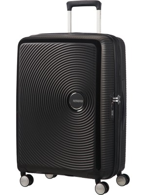 American Tourister Siyah Soundbox Orta Boy Sert Valiz 67/24 Tekli Körüklü Tasarım ve Dayanıklı Malzeme