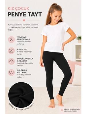 ByDon Kız Çocuk Penye Tayt (Rahat Kesim , Esnek Yapı )