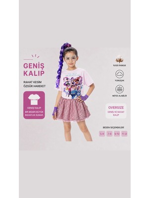 Bemora Kids Kpop Hunrtix Tişört Rumi Mira Zoey T-Shirt Baskılı Tişört