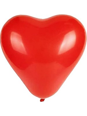 Kalp Balon Kırmızı Lateks 25'li
