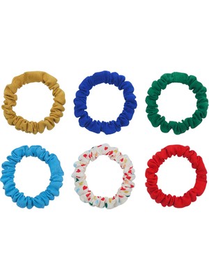 Mimi & Lula Heartbeam Skinny Scrunchies 6'lı Lastik Toka