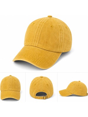 Unisex Yıkamalı Baseball Şapka Vintage Görünümlü