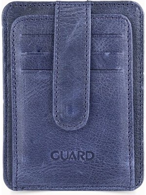 Hsc Bilişim Guard Dikey Crazy Lacivert Deri Kartlık