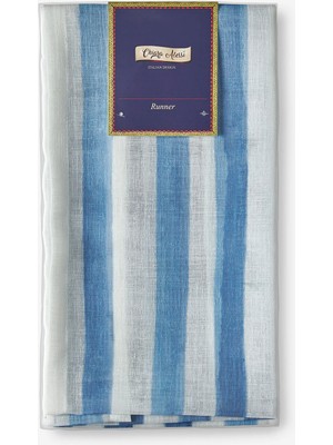 Chiara Alessi Cote D Azur Mavi Polyester Runner 50X150 cm