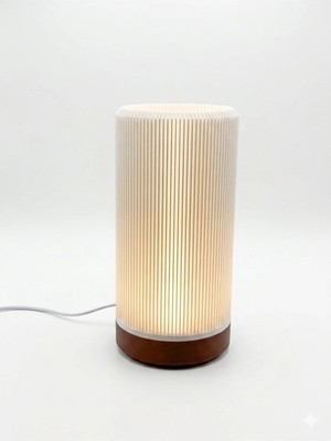 3Dikili Design Minimalist Tasarım 3D Baskı Masa Lambası | LED Işıklı Dekoratif Lamba 21 cm