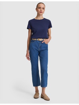 Pierre Cardin Kadın Açık Mavi Straight Fit Jean Pantolon 50324930-VR003