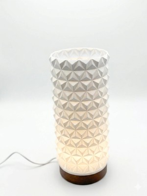 3Dikili Design 3D Geometrik Tasarım Dekoratif Abajur – Modern Masa Lambası – Minimalist Gece Lambası (26 Cm)