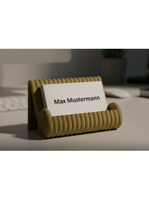 3D Baskı Zamanı 3D Tasarım Modern Örgü Dokulu Kartvizitlik - Estetik Ofis Masası Düzenleyici ve Masaüstü Standı
